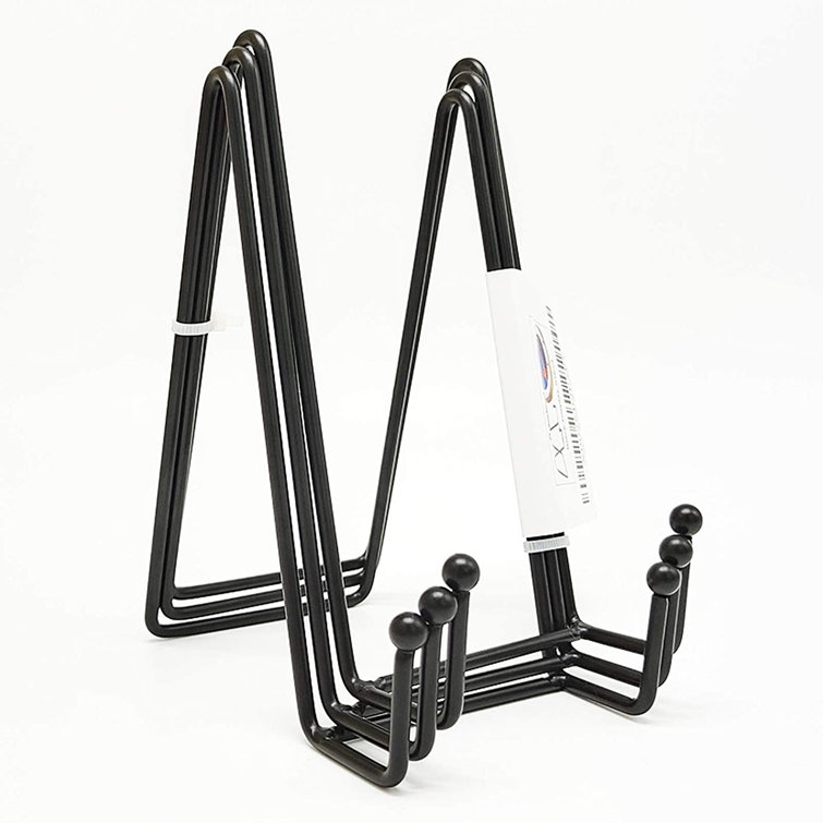 Alchemy Daily 3 Pack Plate Stands For Display 6 Inch Black Metal